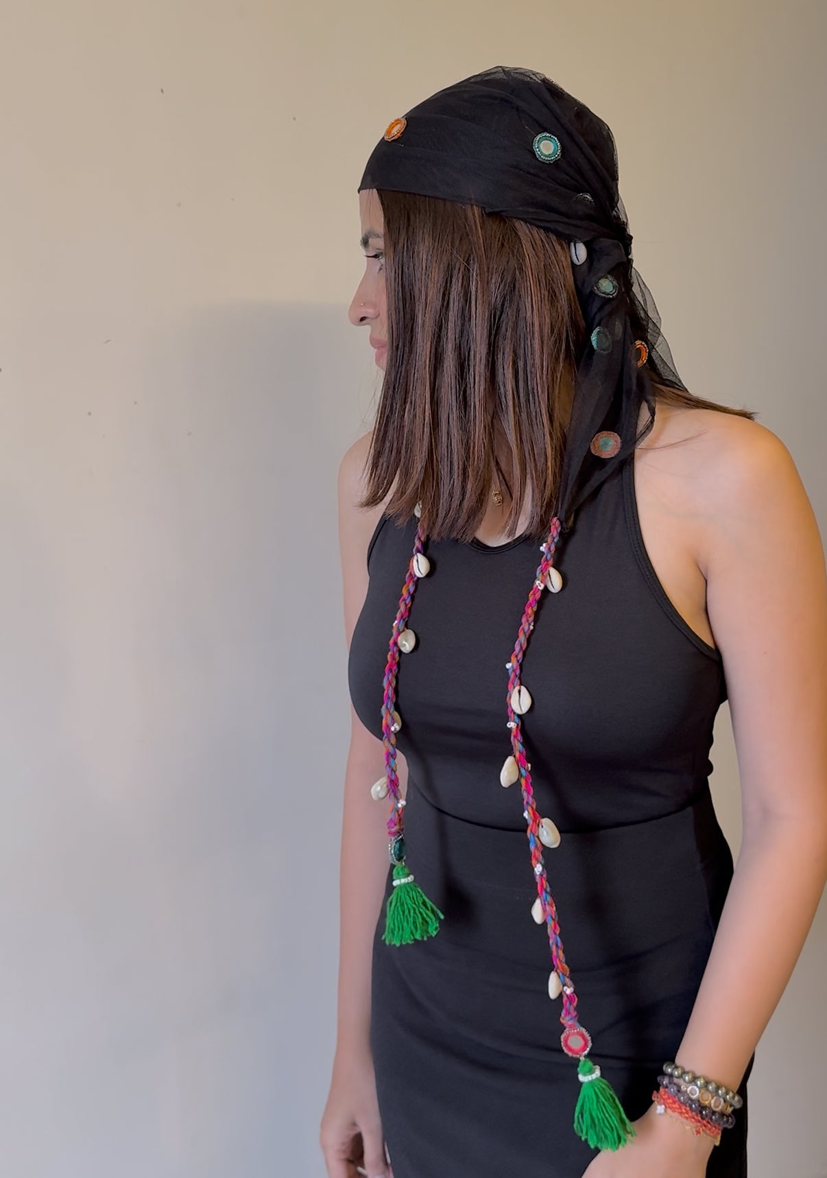 Midnight Gleam Hair Scarf