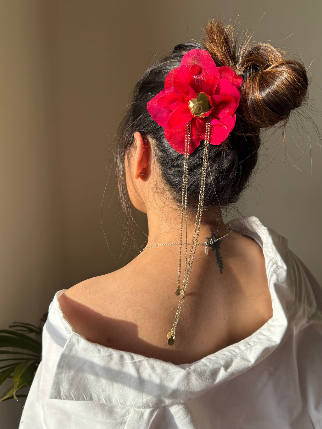 Pink Petal Bling Hair Clip