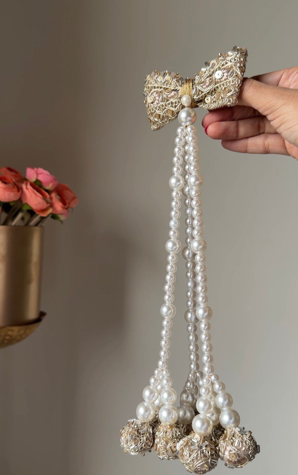 Gulzar  Pearl Bow