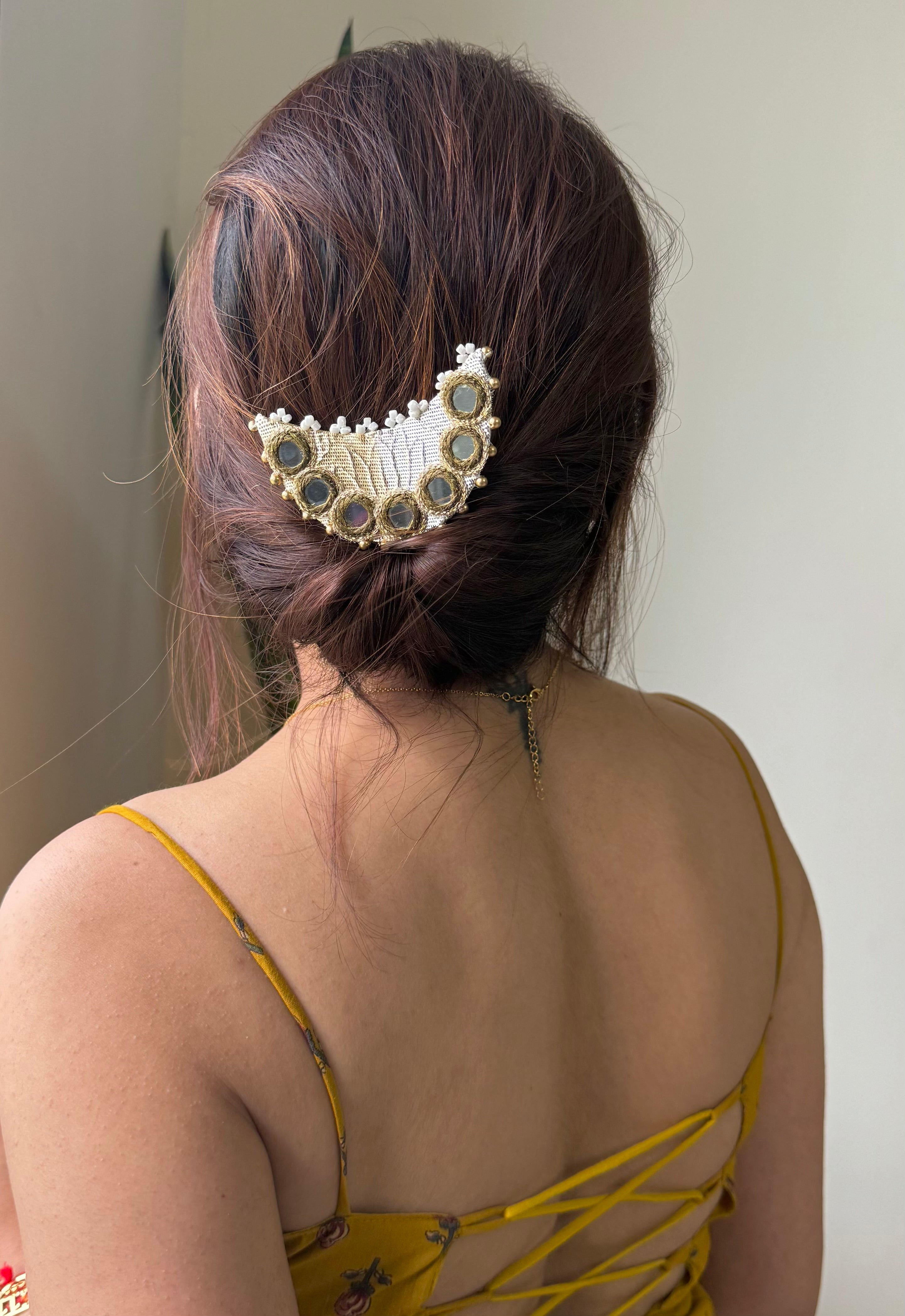 Green Chaandni Hair Clip