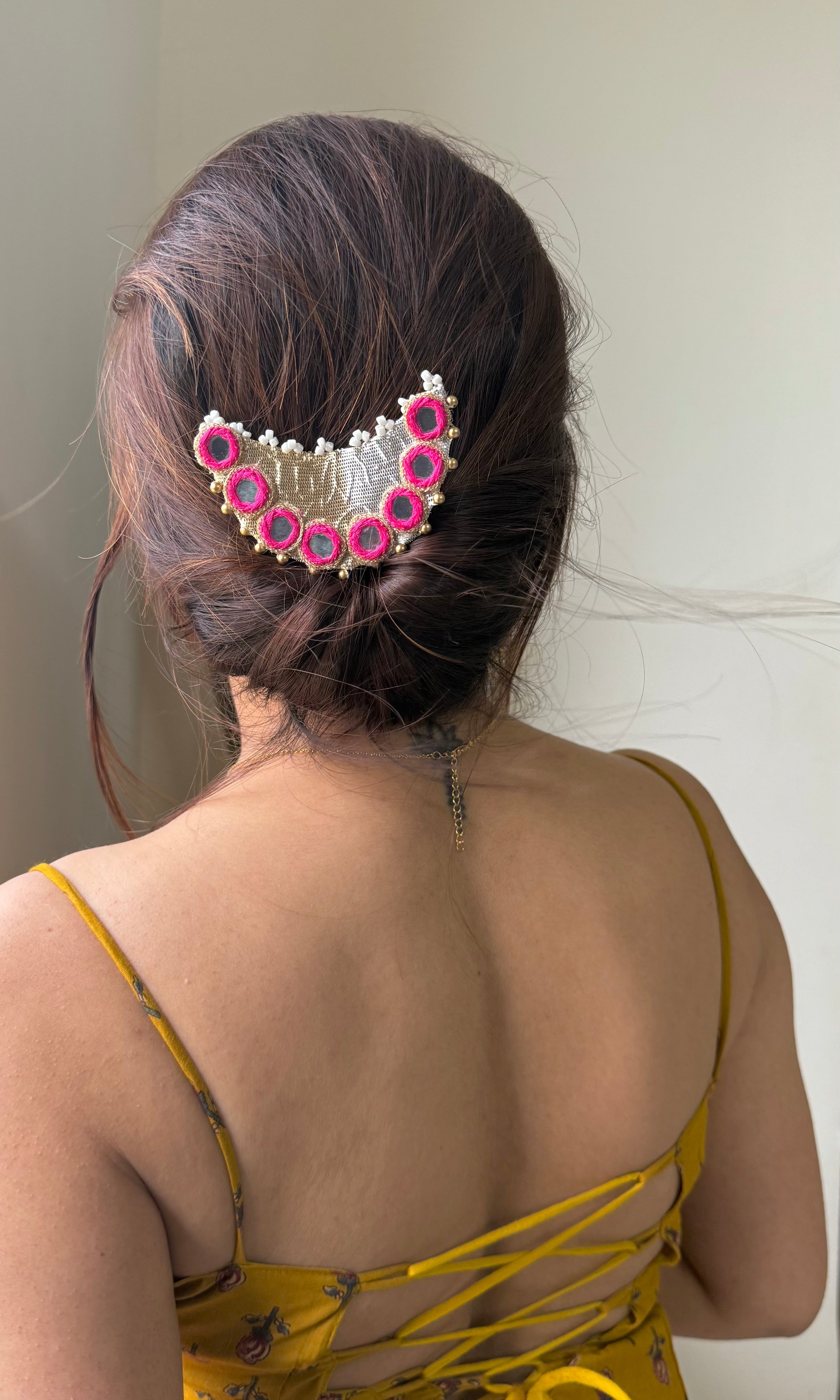 Pink Chaandni Hair Clip