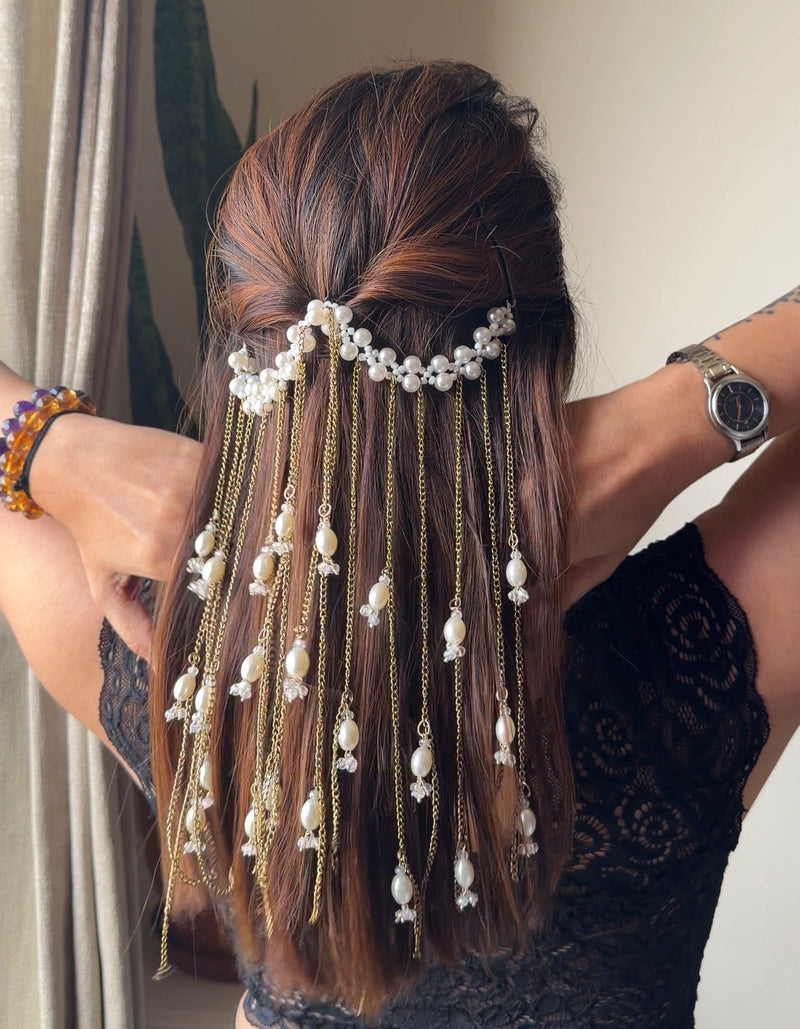 Pearl Tiara Hair Brooch