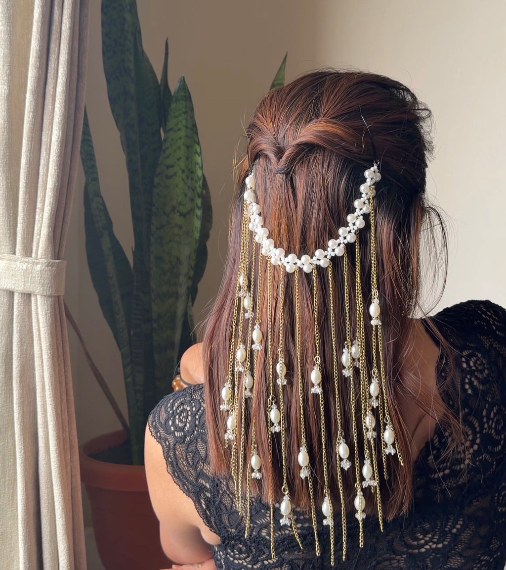 Pearl Tiara Hair Brooch