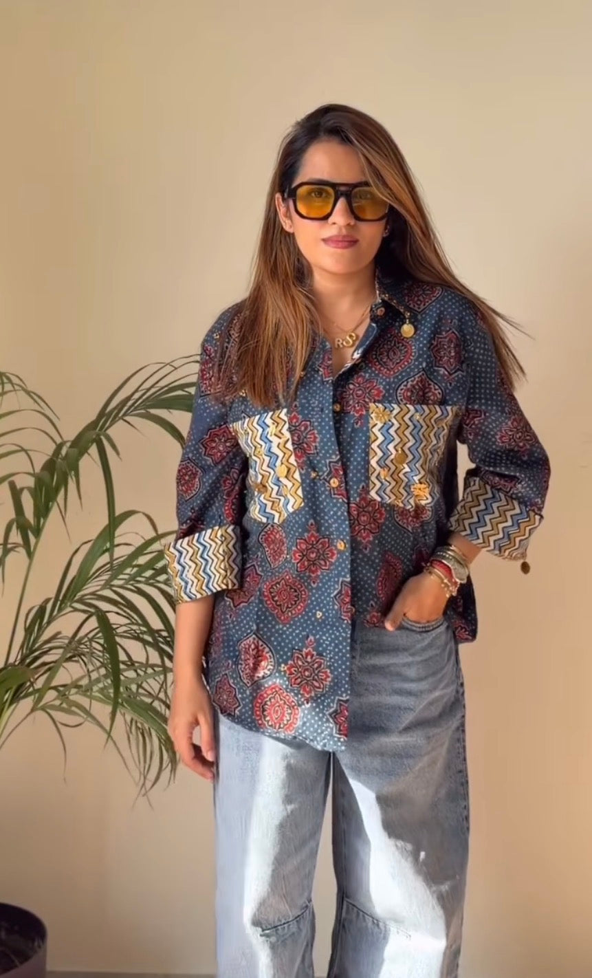Ajrakh Shirt [Blue]